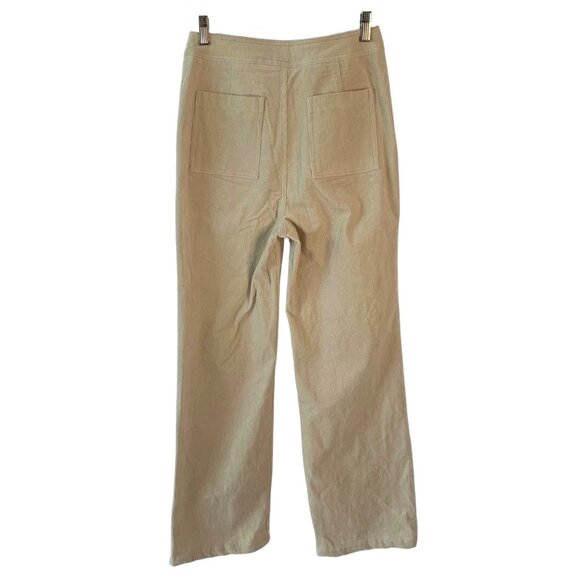 LULU'S Cream Retro Cuteness Corduroy High-Waist Straight Leg Pants NWT Small - Picture 9 of 10